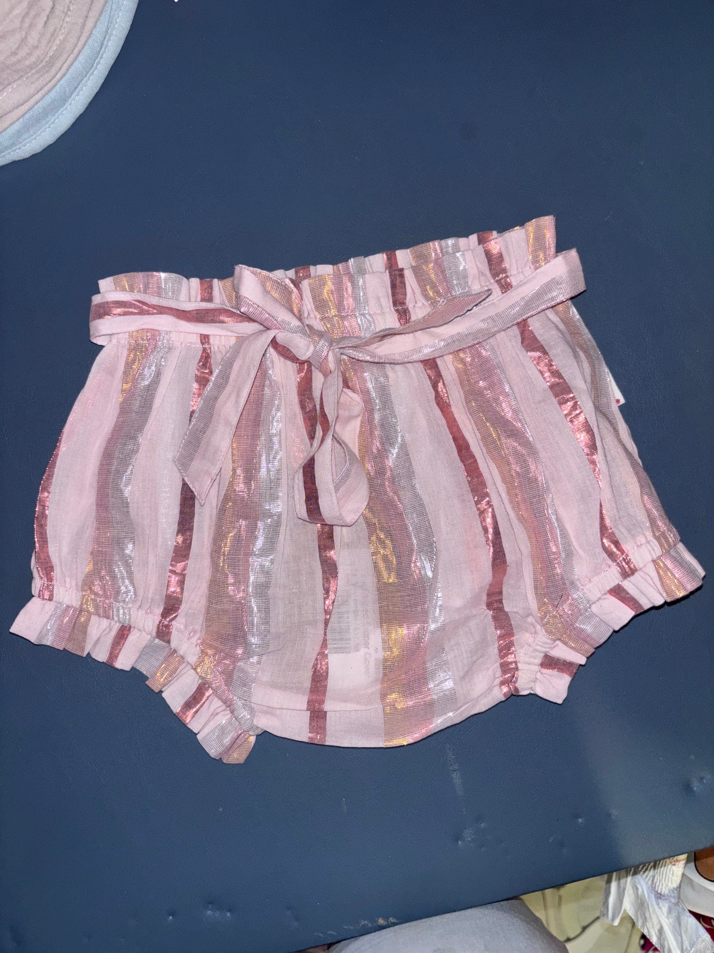 Pink Striped Diaper Cover