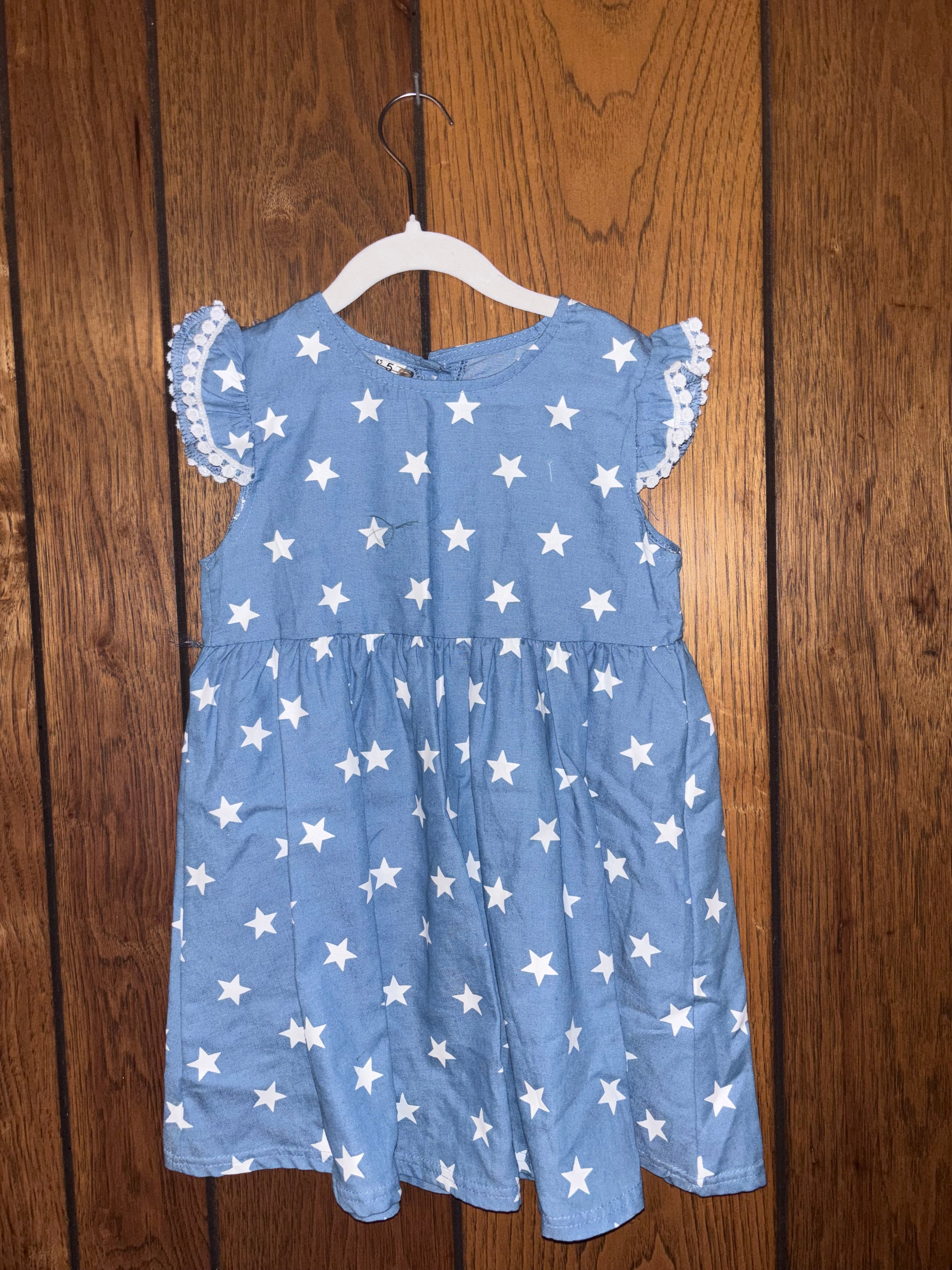 Blue Star Pom Pom Dress