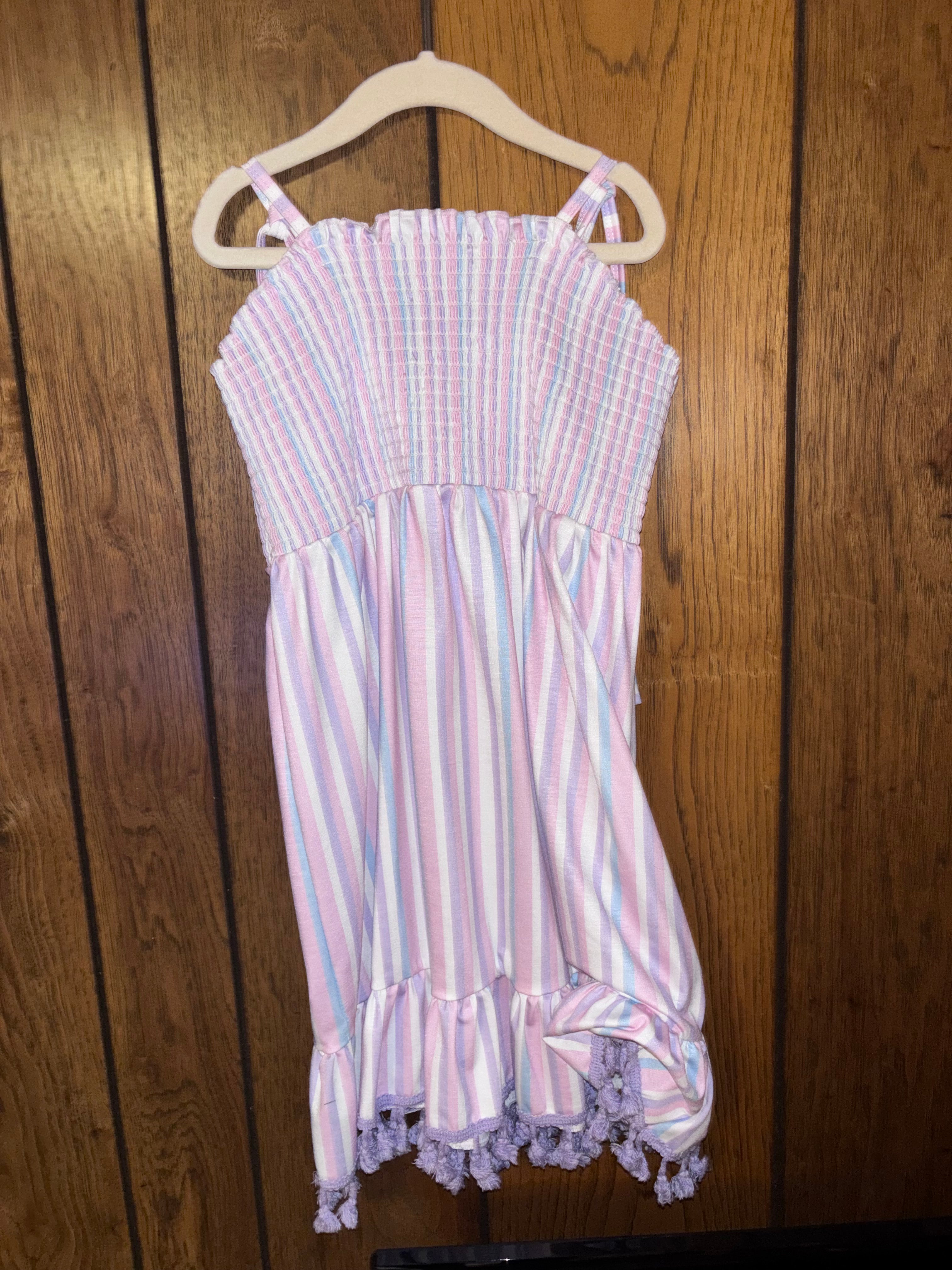 Purple Striped Dress