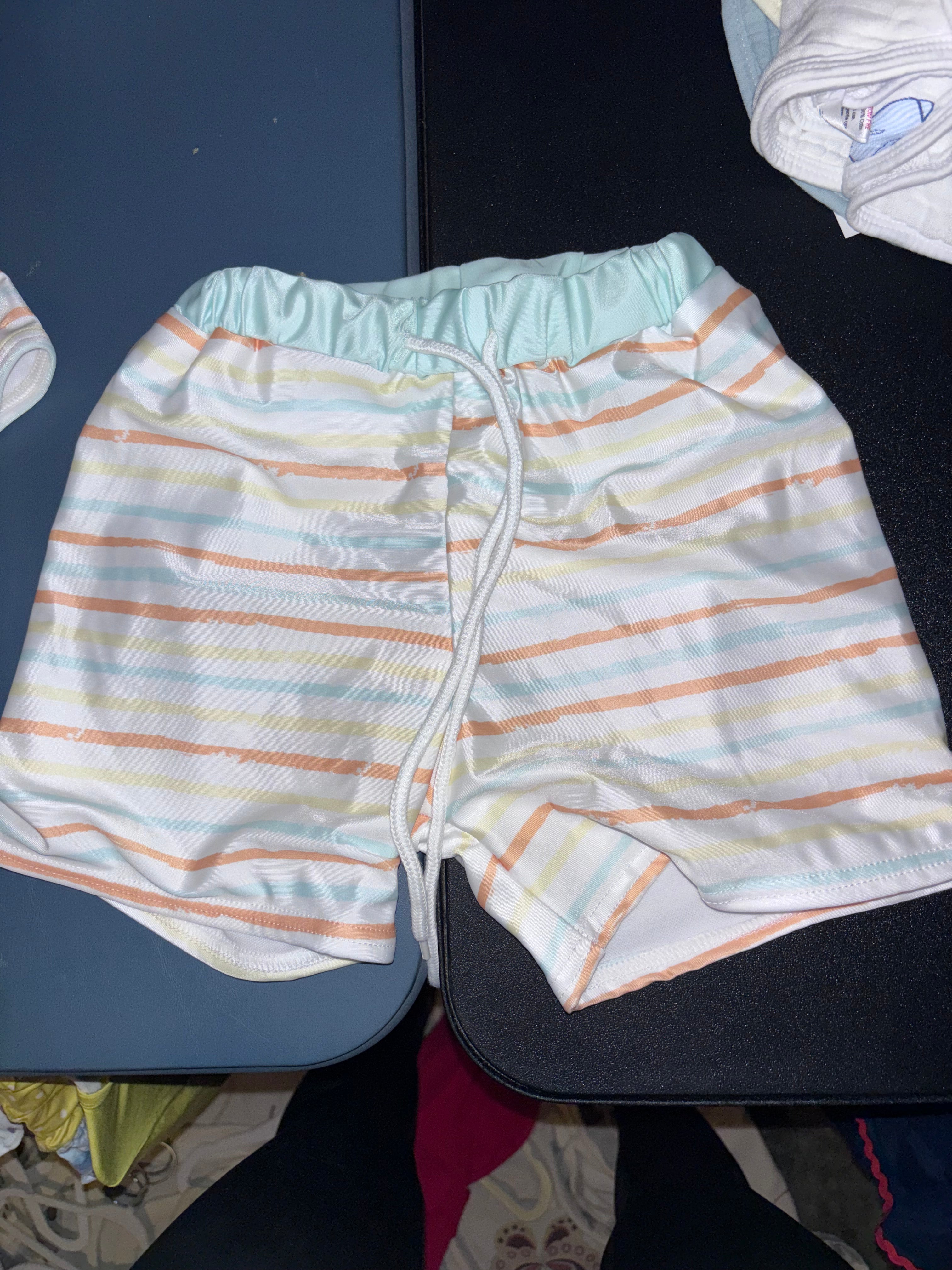 Striped Swim Trunks