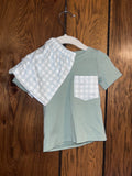 Boys Green Shorts Set