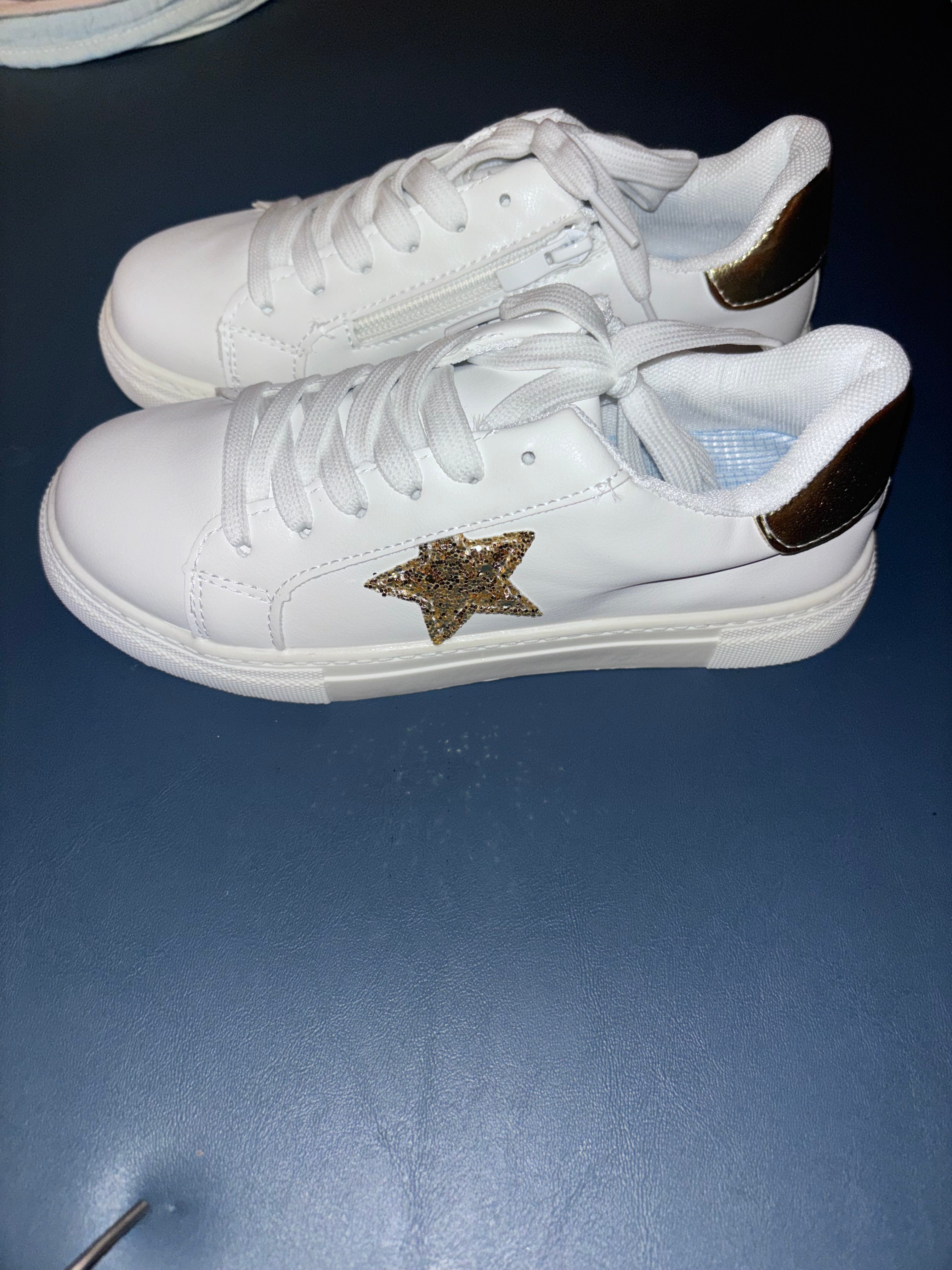White Star Glitter Sneakers