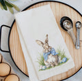 Blue Bow Bunny Kitchen Towel