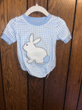 Blue Plaid Bunny Bubble